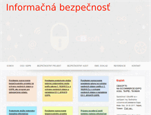 Tablet Screenshot of informacnabezpecnost.sk